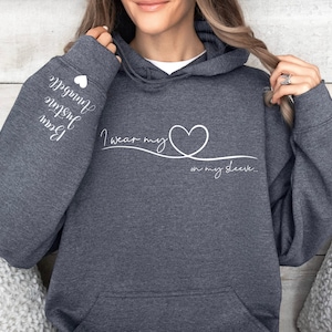Mom Heart Sleeve Hoodie
